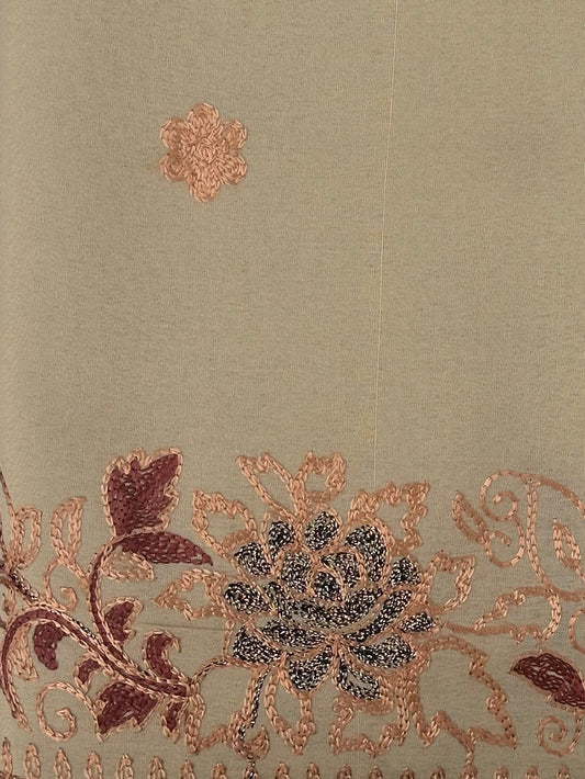 Ivory Embroidered Swiss Lawn Shawl | Buy One Get One Free