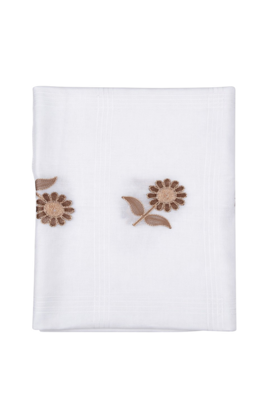 Premium Swiss Lawn Fabric with Elegant Floral Embroidered Motifs